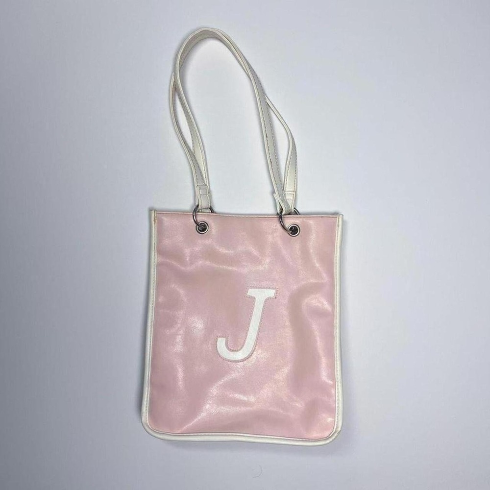 Vintage Y2K Chateau J Letter Pink and White Purse